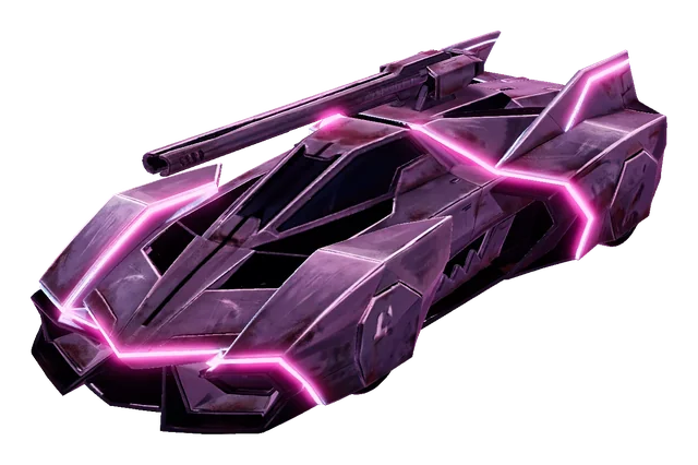 The Courier, a sleek railgun race car